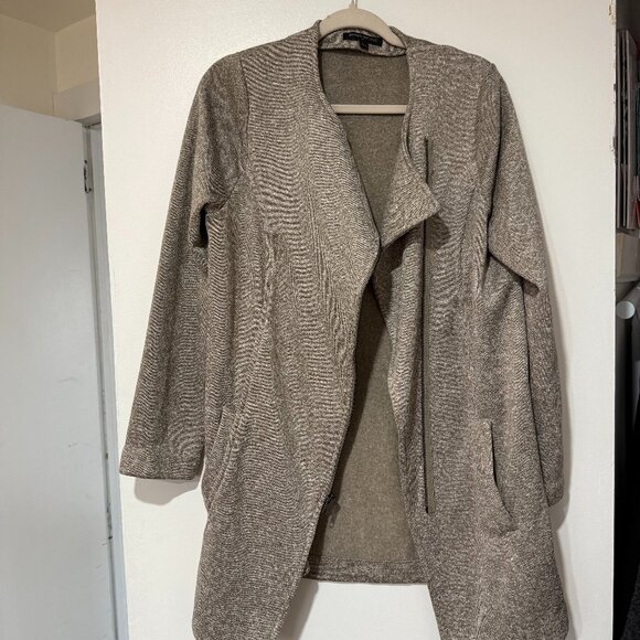 Banana Republic Jackets & Blazers - ✨Banana Republic Sweater Womens Asymmetrical Zip Knit Jacket Heathered Brown ✨🤎